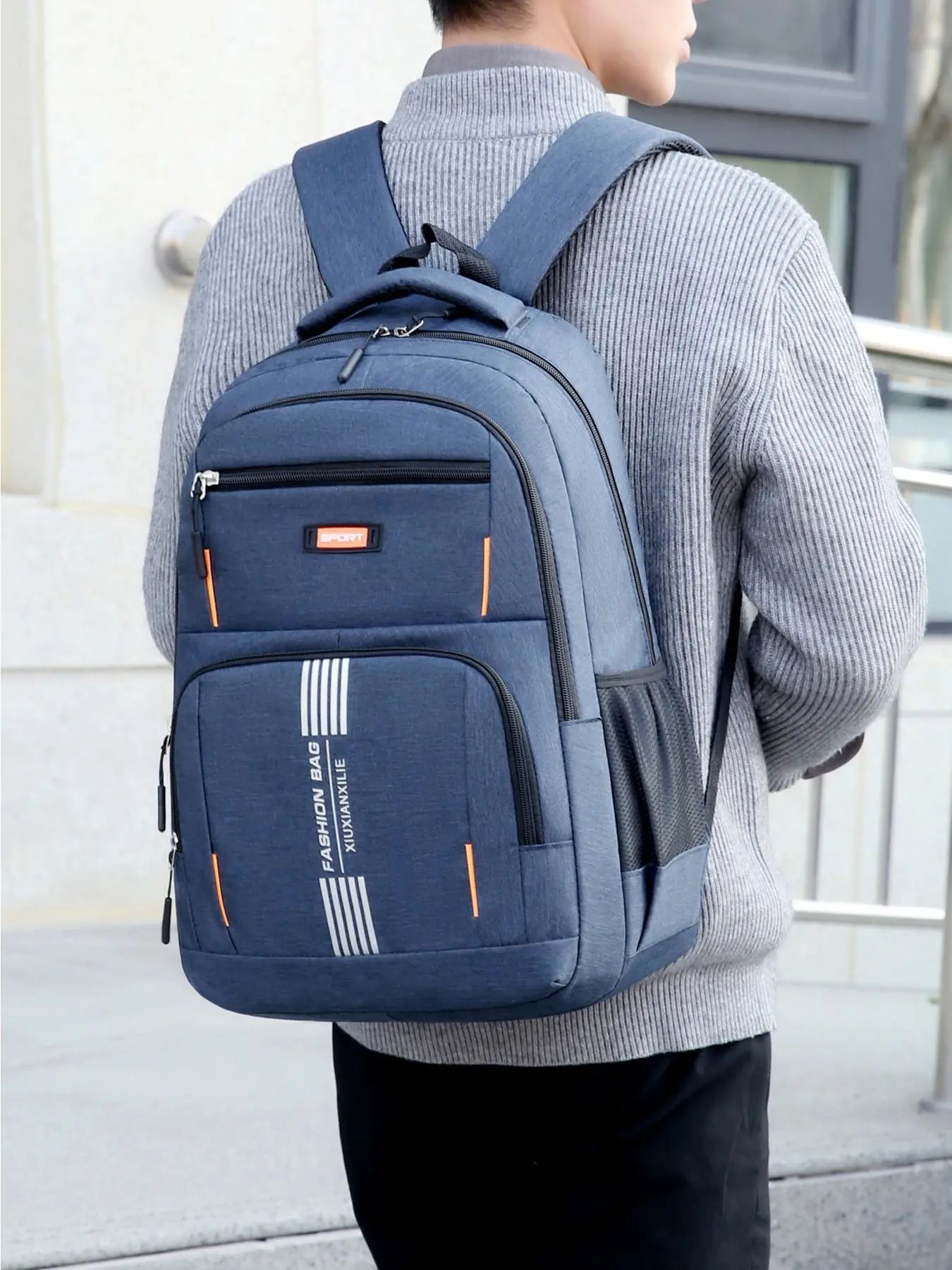 Durable Oxford Fabric Commuter Backpack Large Capacity Laptop Bag Travel Backpacks for Business Travel Work School Stylish and Versatile Traveler Essentials Backpack
