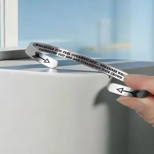 Bracelets for Women Cuff Bracelet Engraved Jewelry Motivational Bangles Personalized Gifts for Best Friend/Mom