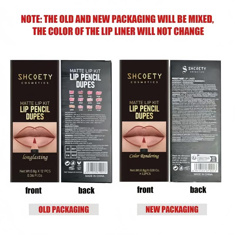 Easy Coloring Lip Liner Pencil Set, 12pcs/box Matte Lip Liners, Long-Lasting Matte Lipliner for All Occasions, Lip Makeup Cosmetic Kit, Lip Product Easy Coloring Lip Liner Pencil Set, 12pcs/box Matte Lip Liners, Long-Lasting Matte Lipliner for All Occasions, Lip Makeup Cosmetic Kit, Lip Product