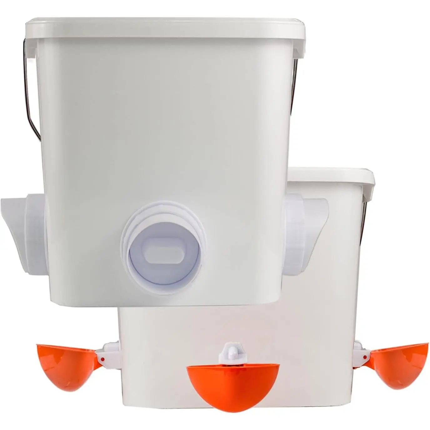 Automatic Chicken Feeder And Waterer Set Hanging Chicken Feeder No Waste Poultry Feeder 3 Gallon Water Feeder
