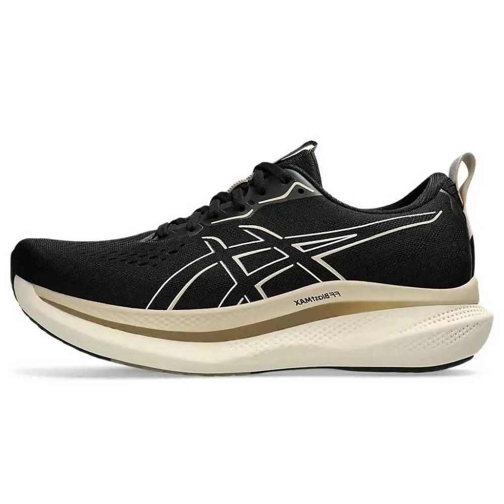 ASICS GlideRide Max Black Oatmeal Versatile Comfort Mid Top Running Shoes Men's 1011B891-001
