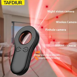 TAFDIUR Portable Infrared Anti-Peephole Camera Detector, Multi-functional Spy Gadgets with Pinhole Alarm Function, Five Modes, Vibration and Continuous Beep Alert, USB Charging, Suitable for Travel, Hotel, Car, and Trial Rooms
