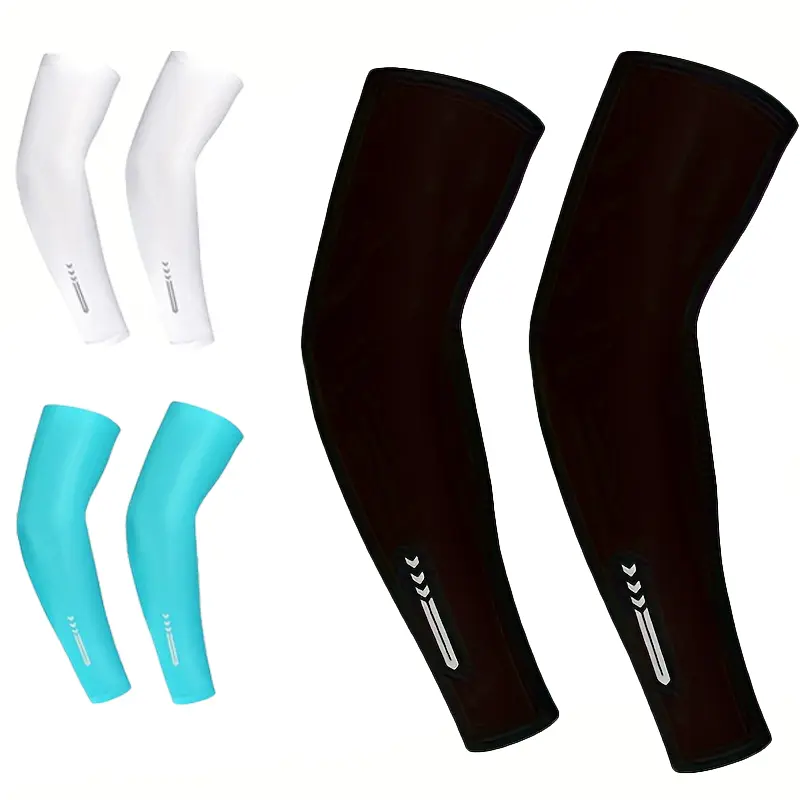 1 Pair Sports Compression Arm Sleeves for Men & Women, Football Sleeve, Golf & Volleyball Gear, UV Protection Running Sleeves, Breathable Sweat-Wicking Athletic Sleeves for Basketball, Cycling, Outdoor Workout & Gym Training