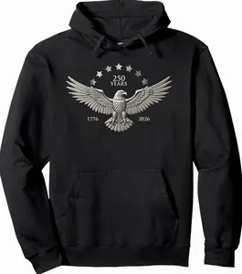 USA 250th Anniversary Patriotic Eagle Hoodie 1776–2026 Freedom Pullover Hoodie Women & Men Gift for Patriots