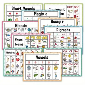 English Alphabet Handheld Cards, Natural Reading Training, Small Class Teaching Learning Cards, Early Education Tool, Word Cards, Bilingual Flash Cards