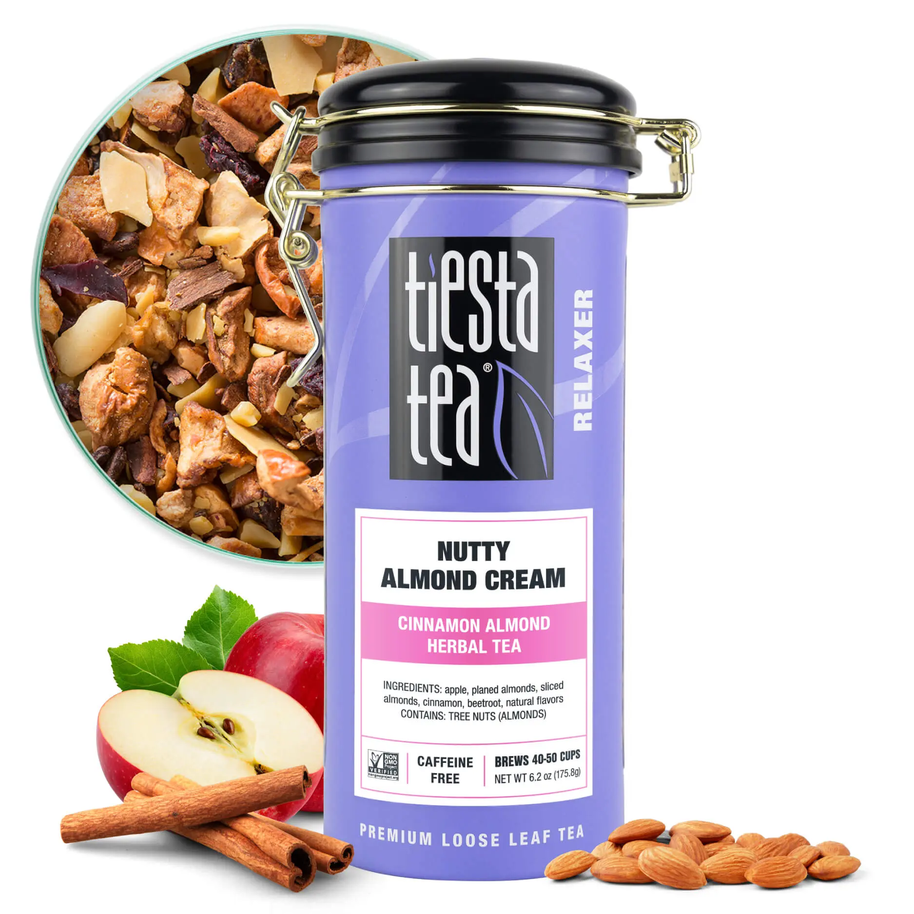 Almond Cinnamon Herbal Tea, Nutty Dessert Loose Leaf Blend | Tiesta Tea