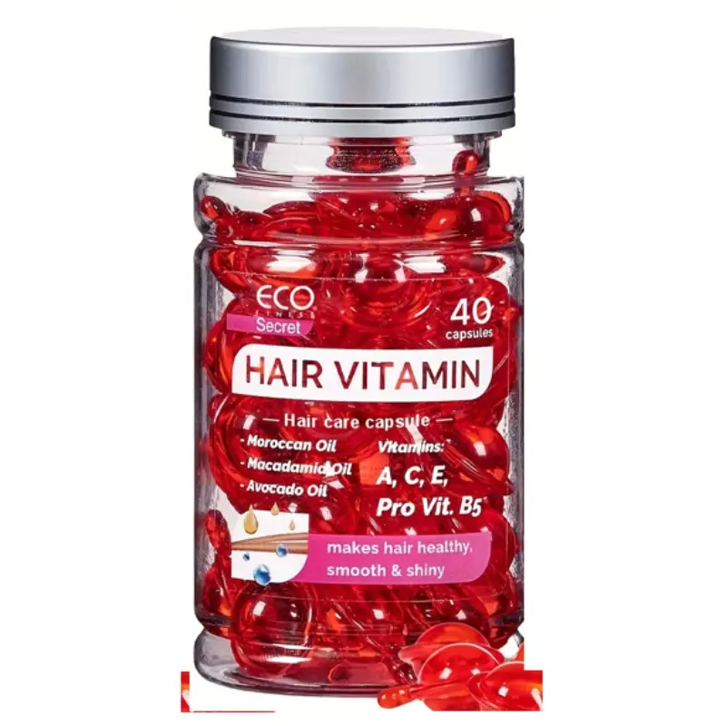 Hair Vitamin Serum Capsules, Haircare Treatment, Hair Care Hydration, Infused with Moroccan & Avocado Oil, Deep Nourishing, Hydrating, Moisturizing, Repair Dry & Damaged Curls, Daily Styling & Nightly Hair Care