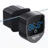 SEAOURA 2-in-1 Magnetic Algae Scraper Aquarium Cleaner with Digital Thermometer, Universal for 1-30 Gal Glass & Acrylic Tanks, Backside Temperature Sensor, Compact Efficient Home Tool