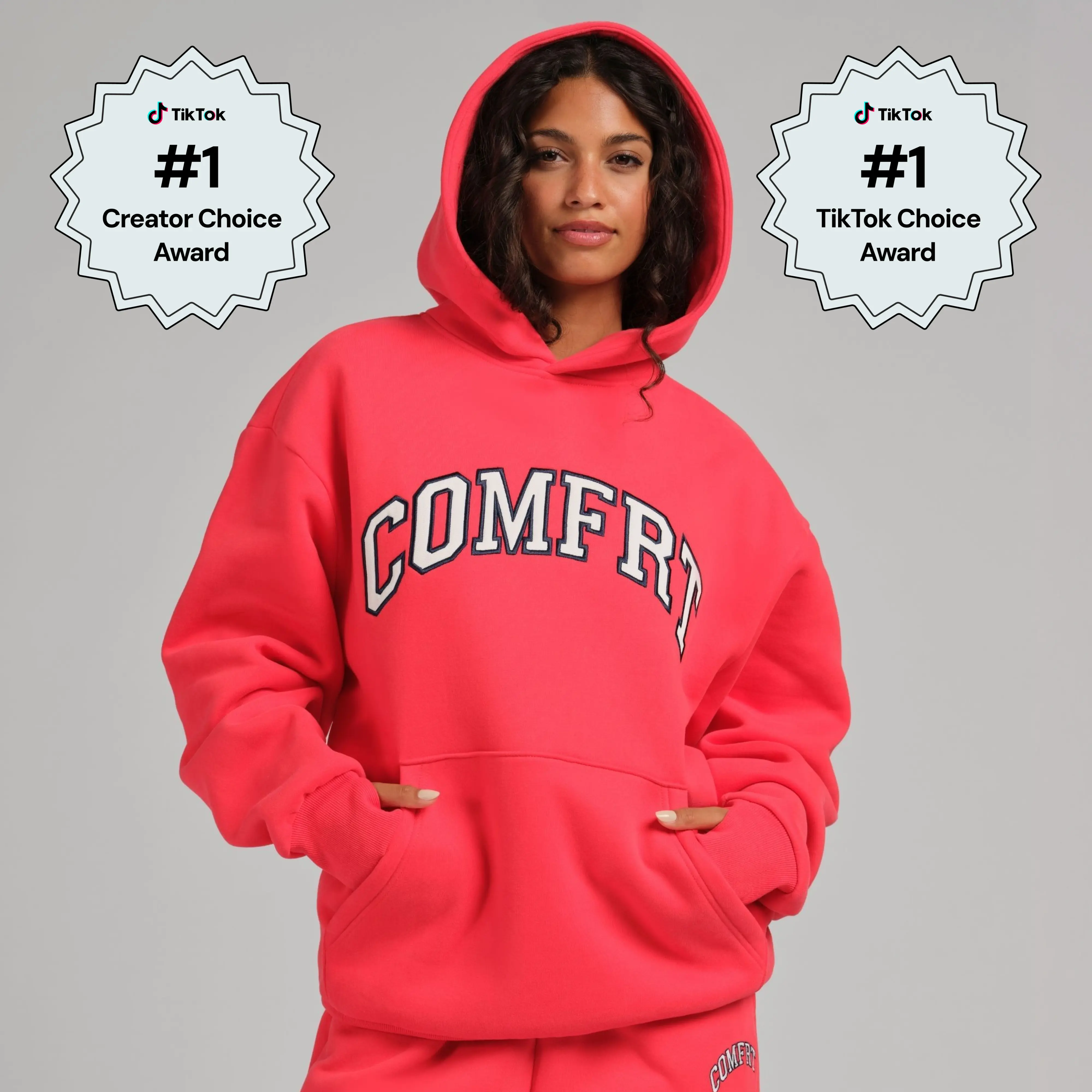 Comfrt | Varsity Hoodie | Bold Logo Graphic Hooded Pullover Soft Fleece Sweatshirt Comfrt | Varsity Hoodie | Bold Logo Graphic Hooded Pullover Soft Fleece Sweatshirt