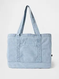 [FLASH SALE] Denim Stripe Tote Bag