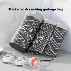 Shark Print Drawstring Trash Bags 50x45cm, Thick Plastic Garbage Bags with Handles, 25pcs Household Cleaning Bags
