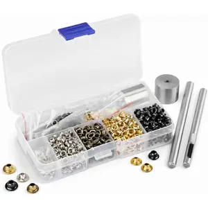 3mm Grommet Kit 3mm Eyelets 3mm Grommet And Washer Kit 3mm Eyelet Kit Eyelet Grommet Set Washers Fastener for Leather Craft Clothes Sewing Accessories with 3pcs Handwork Tools Set(3mmx420pcs)