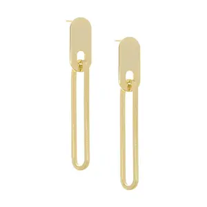 Marlyn Schiff Large Paperclip Link Earrings