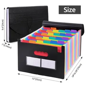 SKYDUE 26-Pocket Expanding File Organizer with Label Stickers, Multi-Functional Document Holder for Home Office