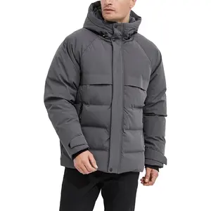 Orolay Men's Versatile Down Jacket with Adjustable Hood - Warm and Stylish Winter Outerwear Long Sleeve Menswear Coats Tops