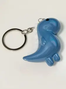 Cute Playful Touch Cartoon Dinosaur Keychain Charm, All Seasons Acrylic Plastic Ab Coated Oil Finish, Adorable Bag Decoration Accessory, Perfect Fun Gift