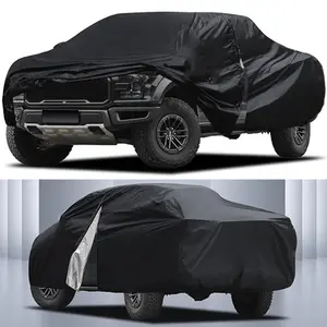For Dodge Ram 1500 2500 Pickup Truck Car Cover Durable Sun Rain Dust Protection with Door Zipper Windproof Bands for All Weather Conditions