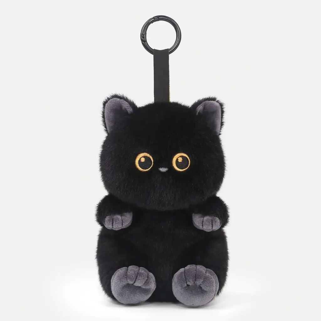 IVETTO Mystery Kitty Plush Charm, Blind Box Cat Keychain, Soft Desk Buddy and Bag Accessory Gift