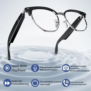 AI-Powered Bluetooth Translation Glasses Drive Call Listen & Navigate Hands-Free with Stand-Alone Play Pause Features
