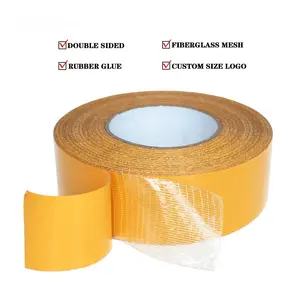 Super Double Sided Tape - Waterproof transparent adhesive tape with super strong adhesion and fiberglass mesh, suitable for walls and glass, ideal for fabrics, wood, metal, etc