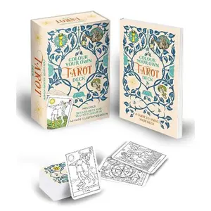 Insight Editions Colour Your Own Tarot Book & Card Deck - Arcturus Oracle Kits Series, Ages 12+, Bold Hues, Coloring Exercise, Guide Book Included, Illustrated, Personalise Your Own Deck, Divination