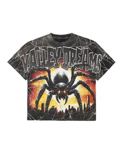 Valley Dreams Print Graphic Cotton Shirt Y2K Shirt Unisex Orange