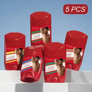 5-piece men's deodorant bar, 48-hour sweat and odor protection, keeps you fresh all day, a must-have for holidays, dates, and parties, Deodorant Personal Care