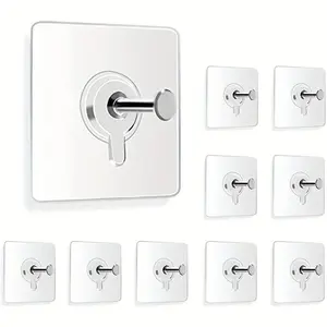 Self-adhesive Wall Hook, No-drill Installation Wall Hook, Multifunctional Wall Mounted Hook for Pictures, Bags & More, Wall Hanging Fastener