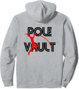 POLE VAULT - Retro Look - Fun Pole Vaulting - DESIGN ON BACK Pullover Hoodie - Laronstu Shop 57B0BFYN18YP