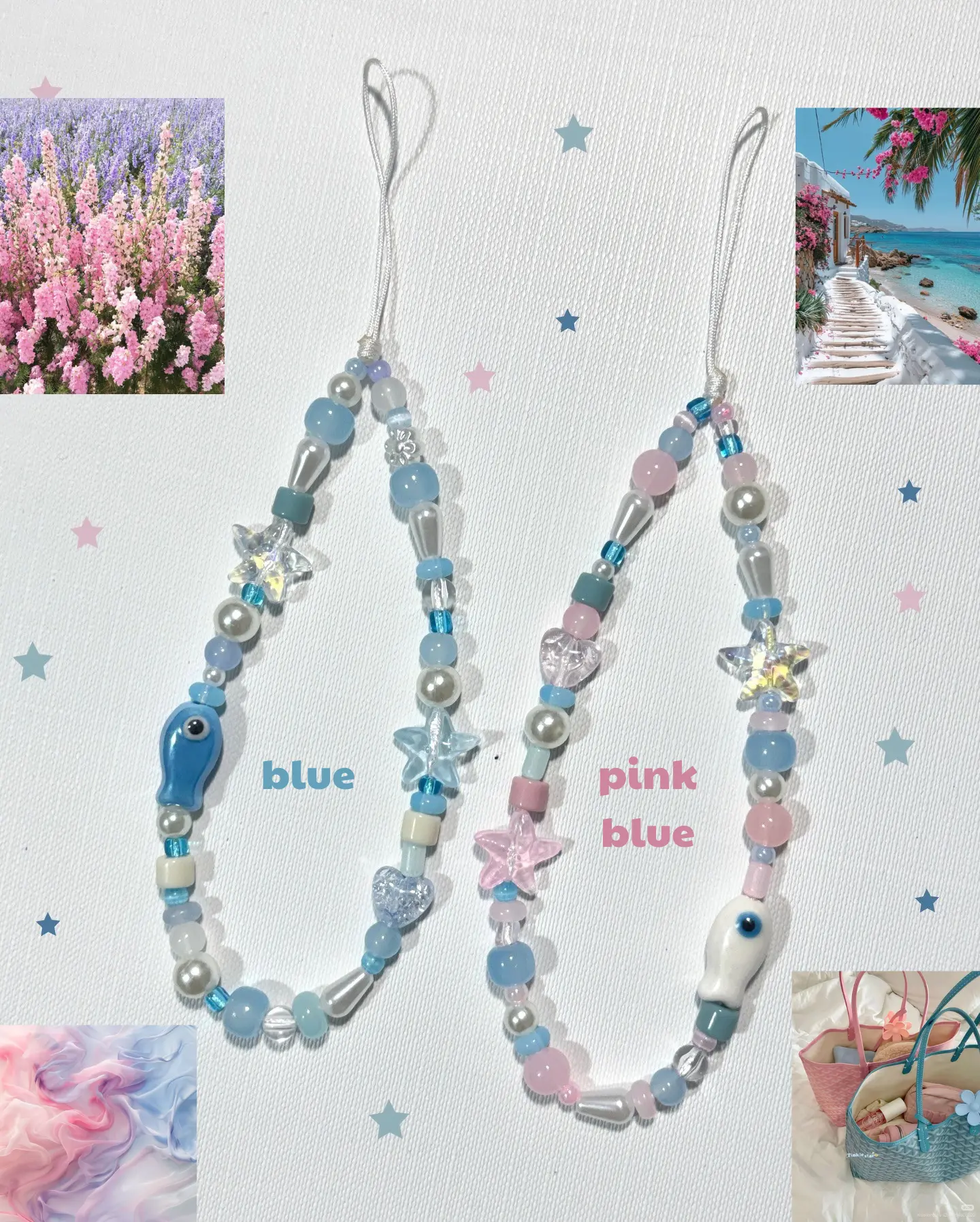 [NEW] Handmade Beaded Charm Keychain – Cute Phone Charm, Water Bottle Charm, Camera Accessory Gift