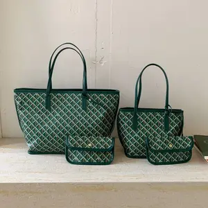 PU Leather Tote Bag, Small Medium Large Sizes Women's Fashion New Simple Tote Bag Set, Premium tote bag  little bag one shoulder handbag large capacity shoulder Shopping bag Mummy tote Bag double sides leather mini