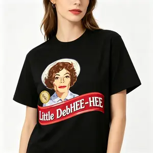 "Litte Debhee Hee" Debbie Parody Meme Graphic Tee |   Comfy Breathable Heavy Weight Casual Streetwear Top