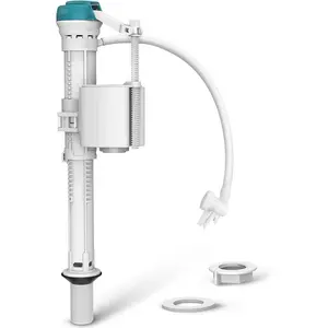 Toilet Valve Replacement Kit Universal - Toilet Repair Kit Inside Tank Bowl Water Control, Leak-Proof Durable American Standard Toilet Parts High Performance Fill Valve for Toilet Tank, Blue