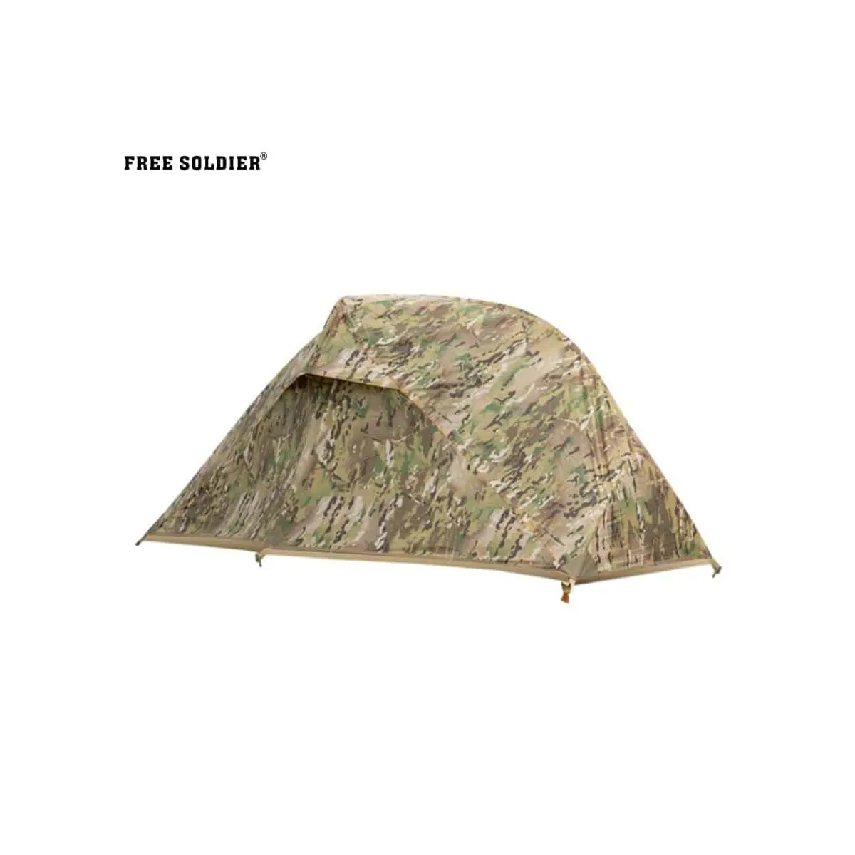 FREE SOLDIER Free Soldier Outdoor Single Tent, Double-Layer Can Block Rain And Mosquitoes, Single Camping Tent, Foldable And Easy To Carry, Suitable For Outdoor Hiking, Camping, Fishing, Survival And Mountaineering Camping Tent