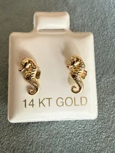 Seahorse Gold 14k earrings