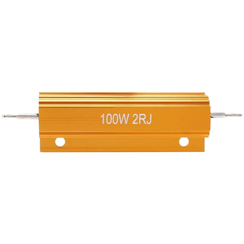 Gold Aluminum Clad Power Resistor Resistance 100W, 2 Ohm 2R