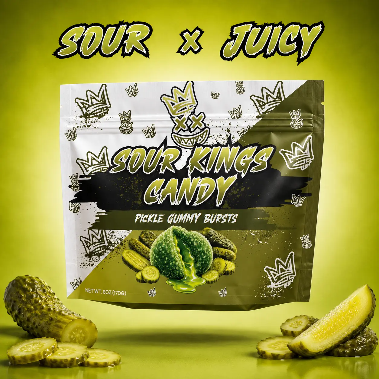 Pickle Sour Bursts - Viral Sour Candy Snack
