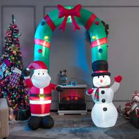 8FT Archway with Santa Claus & Snowman