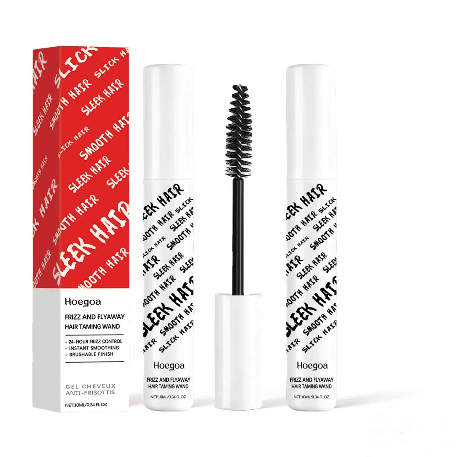 Hair Taming Wand 2 Pack, 24 Hour Frizz Control Edge Control Brush, Instantly Smooths Flyaways for Slick Back Hairstyles, Vegan Cruelty-Free,100ml