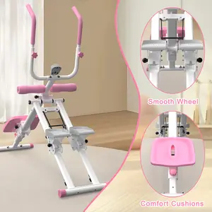 [Ridenue]2-In-1 Stair Stepper and Ab Workout Machine for Home, Multifunctional Full Body Fitness Trainer