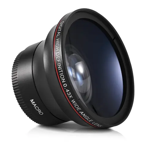 ProMaster 0.43x HD Wide Angle + Macro Lens Attachment - 49mm,52mm,55mm,58mm, Aluminum-Magnesium Alloy, Blur-Soft BG, Durable Construction, Enhanced Creativity, Group Photos, Canon/Nikon Digital Camera Accessory (Real Estate Photography Compatible)