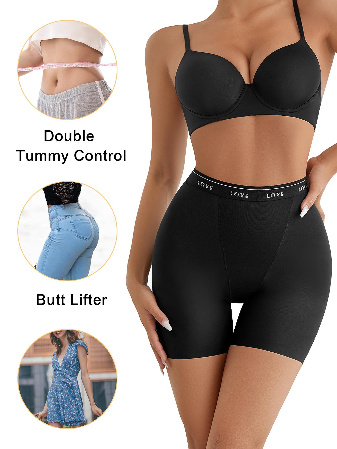 SHARICCA High Waist Seamless Butt Lifter Panty, Tummy Control Double Layer Shaping, Breathable Stretch Non Slip No Show Underwear