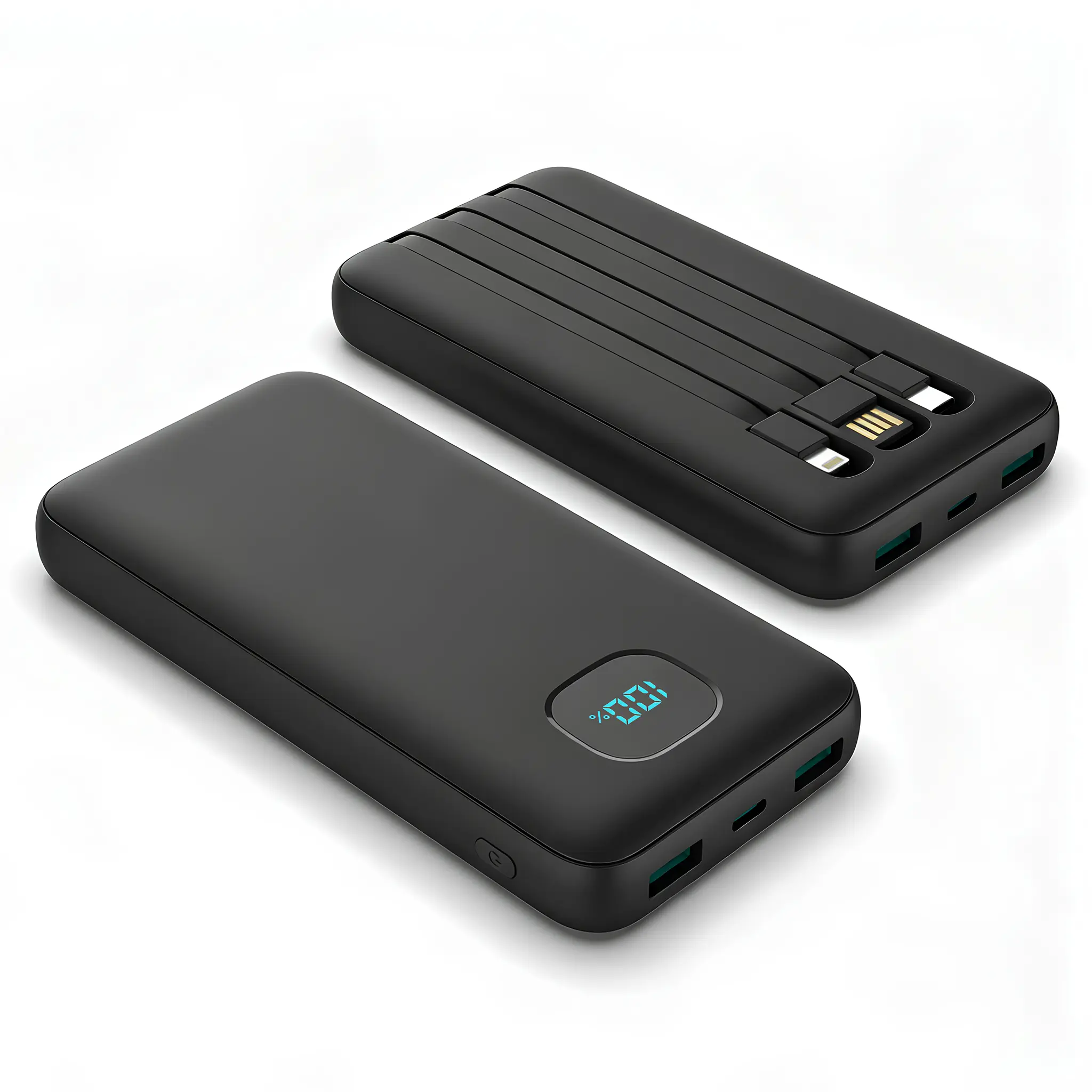 NOLANUS 10000mAh Ultra-Slim Battery Power Bank, 3-Port USB C 12W Compact Charger, Lightweight Smart Safety Durable Travel Phone Charging Pack