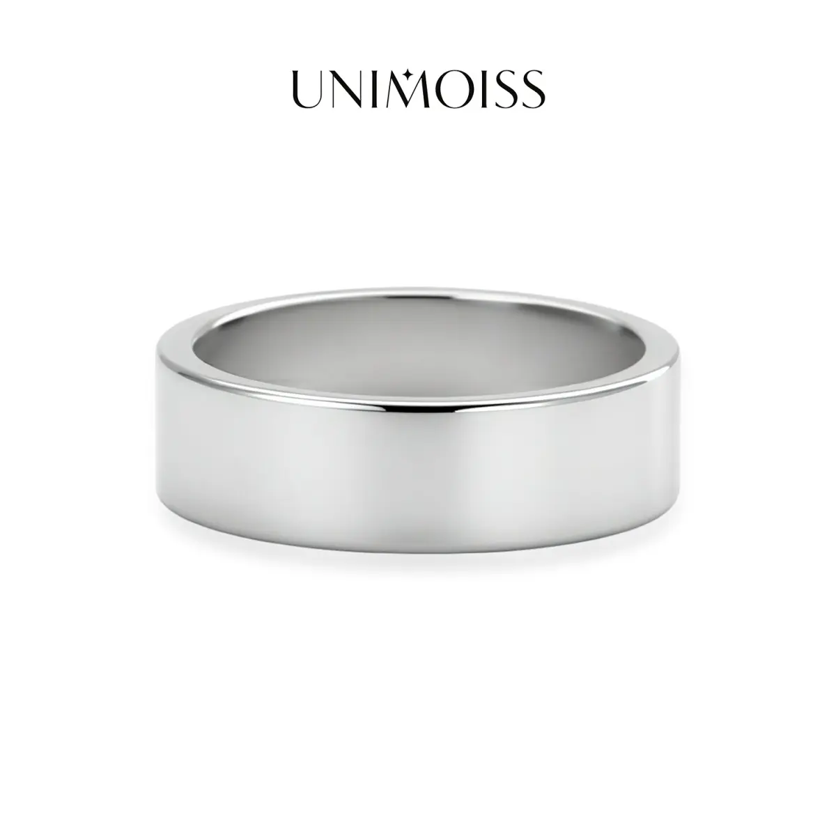 UniMoiss Timeless Minimalist Band Ring Wedding Engagement Anniversary Valentine's Day Birthday Gift Daily Wear Jewelry