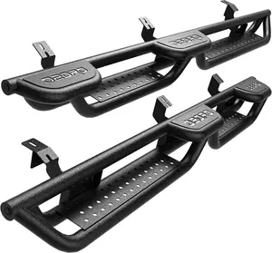 YITAMOTOR Wheel to Wheel Tacoma Running Boards: Compatible with 2005-2023 Double Cab with 4 Full-Size Doors - Bed Access Side Steps with Two Stairs Nerf Bar Car Accessories