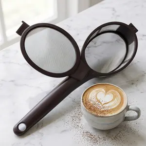 Portable Coffee Filter Scoop |   High-Performance Filtration for Capsules and Grounds - Ideal for Coffee Machine Users and Roasting Enthusiasts - Plastic Material