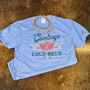 Cowboys, Hard Work and Cold Beer Tee