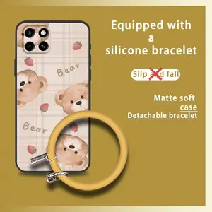 Cartoon heat dissipation Phone Case For infinix X6512/Smart6 HD Cute Protective Creative Dirt-resistant Soft Case Bracelet Youth Personality Solid Color Funny Anti-knock Ring