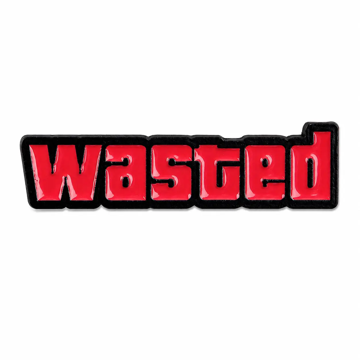 Funny Wasted Enamel Pin, Red Letter Cartoon-Style Metal Brooch for Teens & Adults, Lightweight 0.10 oz Badge with Easy Attachment for Backpacks & Denim Jackets, Pins For Backpack, 1.37 X 0.39 Inch, 3.5 X 1 Cm, Approx. 3G, Basic, Casual, Daily, Diy Outfit,