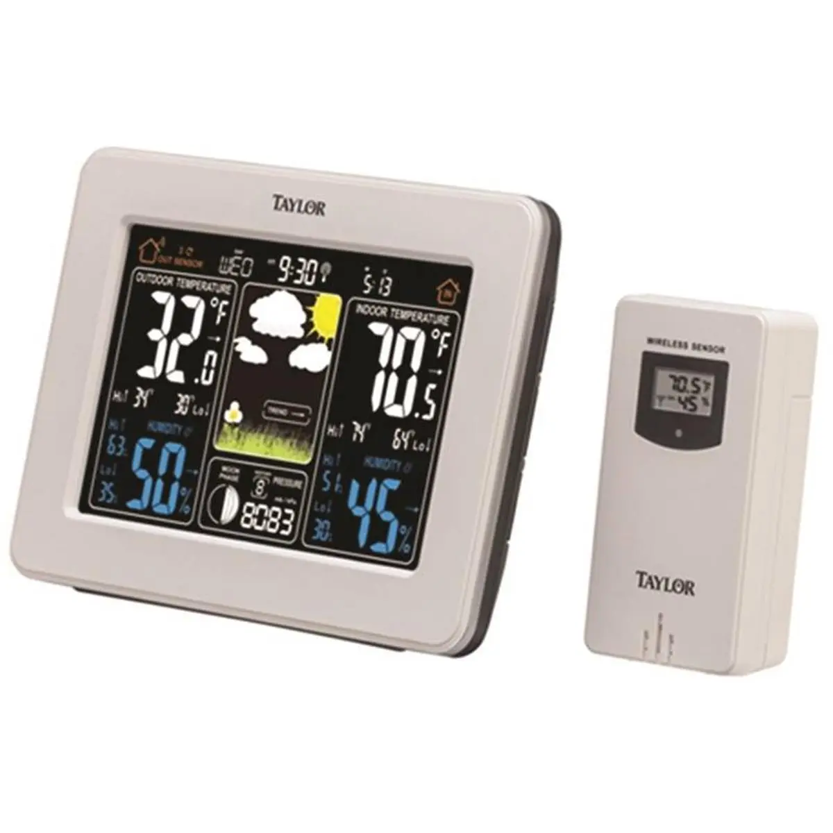 212 MAIN Wireless Digital Thermometer with LCD Readout - Wall-Mounted or Free-Standing, 100 ft Transmission Range, 0.01 Humidity Precision, 1.5 in Display, Batteries Included for Home Improvement, Pool & Hot Tub Use, Pool Monitoring